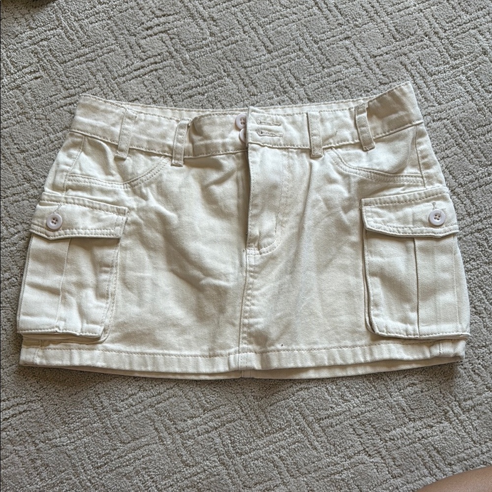 SHEIN Beige Mini Cargo Skirt